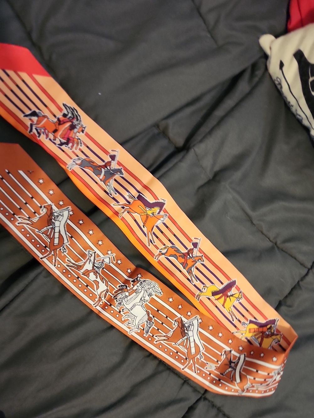 Authentic Hermes Paris Twilly Silk Skinny Scarf Made In France - Picture 5 of 6